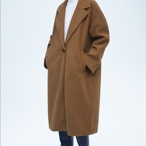 nwt zara oversized brown coat
